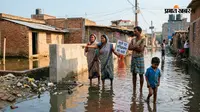 मोतिहारी में जलजमाव से हाहाकार, नाले पर अतिक्रमण का आरोप