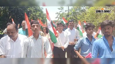 रामपुर पंचायत भवन से निकली भव्य तिरंगा रैली, एसडीएम ने हरी झंडी दिखाकर किया रवाना