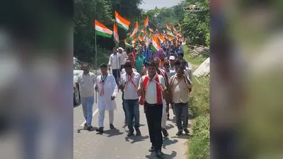 कोरियापट्टी में निकली भव्य तिरंगा यात्रा, गूंजा वंदे मातरम्