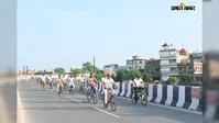 बगहा में एसएसबी-पुलिस की तिरंगा साइकिल रैली, चंडी स्थान पर पौधरोपण कर दिया देशभक्ति का संदेश