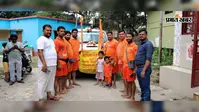 महाकाल कांवरिया संघ का जत्था देवघर रवाना, 110 किमी पैदल चलकर करेंगे बाबा बैद्यनाथ का जलाभिषेक