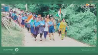 मध्य विद्यालय मसूदन से निकली भव्य प्रभात फेरी, देशभक्ति के नारों से गूंज उठा मसूदन गाँव