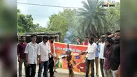 मधुबनी: पेपर लीक और लाठीचार्ज के विरोध में एबीवीपी का प्रदर्शन, झारखंड सीएम का पुतला फूंका