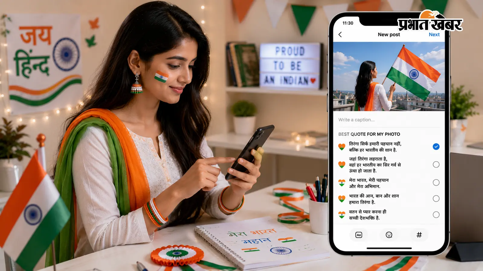 15 August: 30+ बेस्ट Trending कोट्स आइडिया, हर कोई करेगा आपकी पोस्ट की तारीफ, Copy करें और तुरंत पोस्ट करें