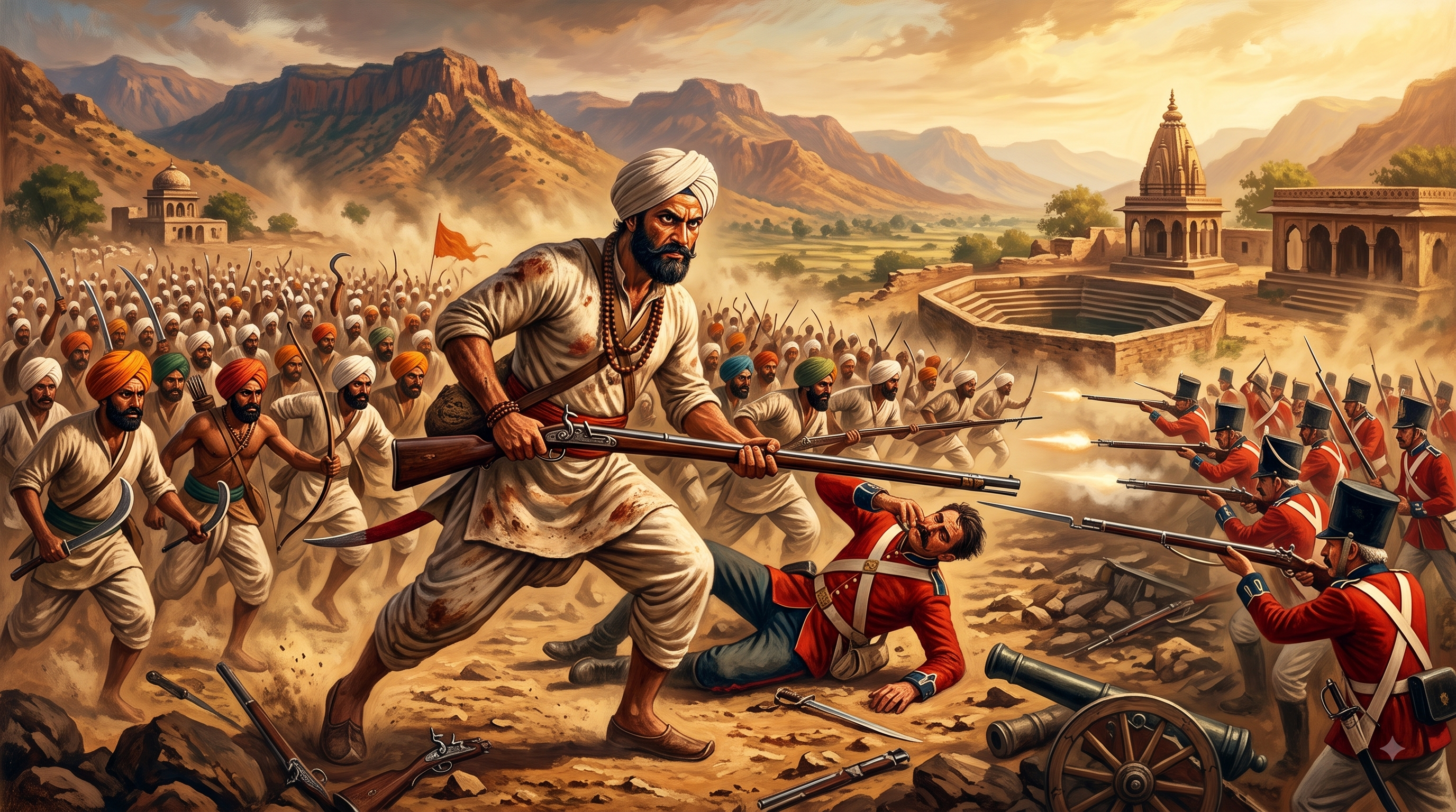 अंग्रेजों से लोहा लेने वाले करगहर के 'चेत पांडेय': शहादत और बहादुरी की अमर गाथा। AI Generated