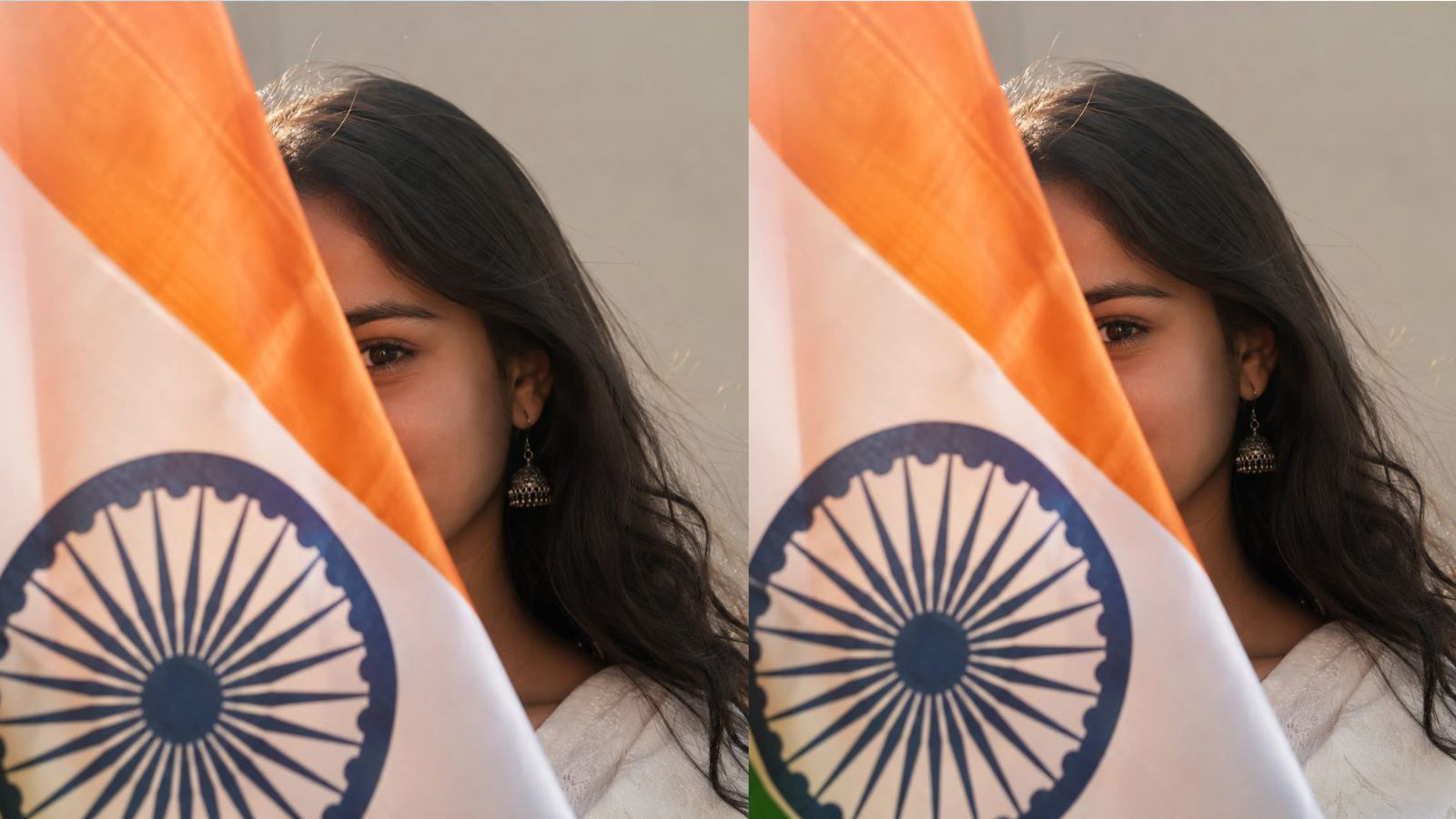 तिरंगे के पीछे से फोटो आइडिया, Pc - Ai