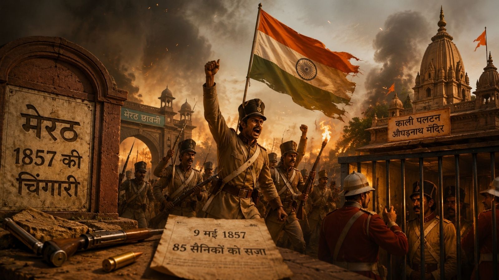 1857 में मेरठ से उठी विद्रोह की चिंगारी (AI सांकेतिक तस्वीर)