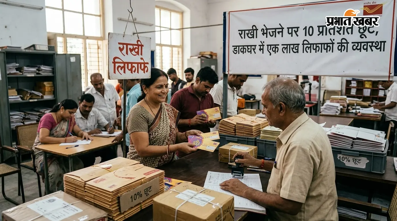 राखी भेजने पर 10 प्रतिशत छूट, डाकघर में एक लाख लिफाफों की व्यवस्था