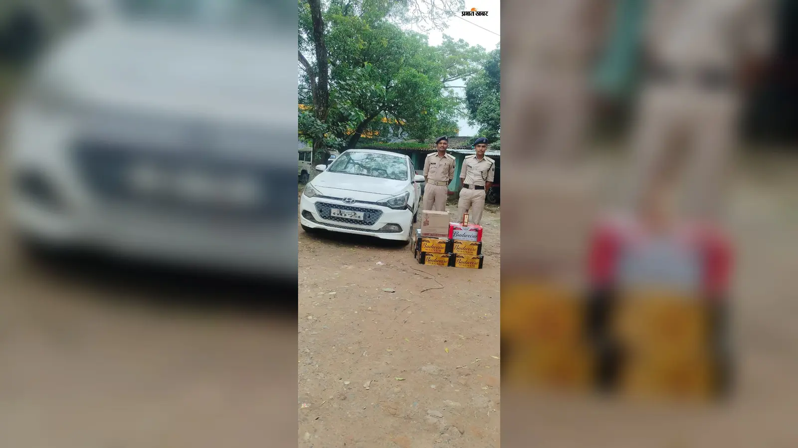 कटिहार में चांदनी चौक पर पुलिस की कार्रवाई, शराब से लदी कार जब्त, चालक फरार
