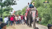 कैमूर के अमांव में हर-हर महादेव के जयकारों से गूंजा गांव, हाथी-घोड़े और रथ के साथ निकली भव्य कलश यात्रा