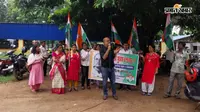 अनंत महाराज की गिरफ्तारी की मांग को लेकर कांग्रेस का प्रदर्शन , आंदोलन की दी धमकी
