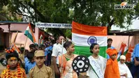सासाराम में हर घर तिरंगा अभियान के तहत स्कूली बच्चों ने निकाली तिरंगा यात्रा
