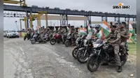 तिरंगे के साथ जवानों ने निकाली बाइक रैली, दिया राष्ट्रप्रेम का संदेश