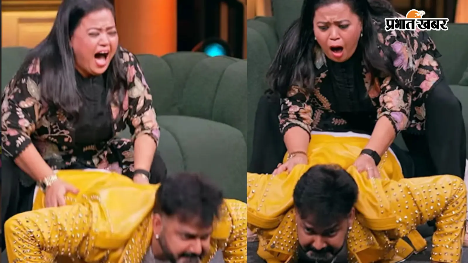 Bhojpuri Bawaal: भारती सिंह को पीठ पर बैठाकर पवन सिंह ने लगाए धड़ाधड़ पुश-अप्स, ‘भोजपुरी बवाल’ में दिखा पावर स्टार का दम
