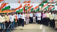 औरंगाबाद में 80 मीटर लंबे तिरंगे के साथ शहर में निकली भव्य तिरंगा यात्रा