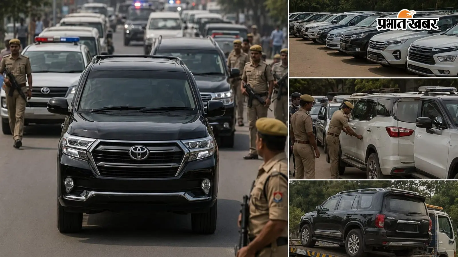 अतीक के बेटे उमर के काफिले में शामिल 28 वाहन UP पुलिस के रडार पर, अब तक 4 गाड़ियां जब्त