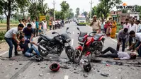 भागलपुर बायपास ओवरब्रिज पर भीषण सड़क हादसा: दो बाइकों की आमने-सामने सीधी भिड़ंत, दो युवक गंभीर रूप से घायल