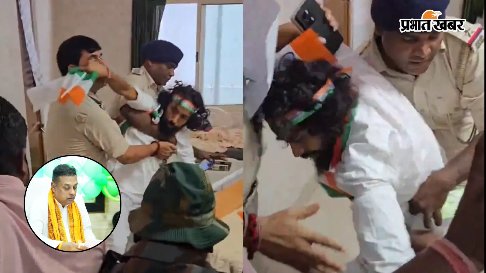 झारखंड छात्र नेता देवेंद्र महतो की पुलिस से धक्का-मुक्की, संबित पात्रा बोले- दिखाता है कांग्रेस गठबंधन की तानाशाही
