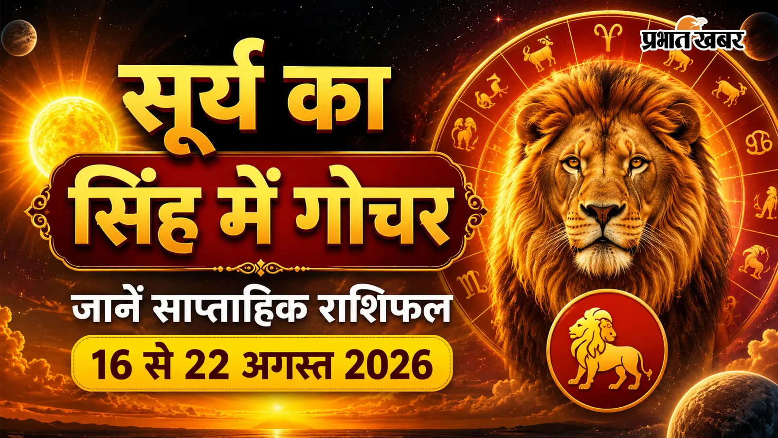 साप्ताहिक राशिफल: सूर्य के सिंह गोचर से किस्मत का रोलर-कोस्टर, किसी की बल्ले-बल्ले तो किसी को रहना होगा सावधान