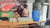 कैमूर: मोहनिया में 204 पीस देसी शराब के साथ बाइक सवार युवक गिरफ्तार, बाइक जब्त