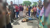 सड़क दुर्घटना में एक व्यक्ति की मौत, आक्रोशित ग्रामीणों ने किया सड़क जाम