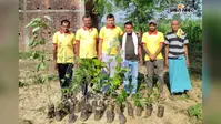 प्रकृति संरक्षण के संकल्प के साथ गायत्री परिवार ने किया पौधरोपण,संरक्षण का लिया संकल्प