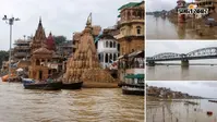 वाराणसी में गंगा का रौद्र रूप, 24 घंटे में 6 फीट बढ़ा जलस्तर, 40 से ज्यादा घाट डूबे