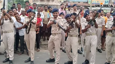 कैमूर में सड़क जाम करने वालों पर होगी सख्त कार्रवाई, रामगढ़ में पुलिस ने निकाला फ्लैग मार्च