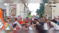 ‘वंदे मातरम्’ के कथित अपमान के विरोध में भाजपा का प्रदर्शन, राहुल और सोनिया गांधी का पुतला फूंका