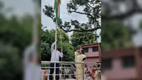 जिला परिषद में अध्यक्ष ने किया झंडोत्तोलन, डीसी व डीडीसी हुए शामिल