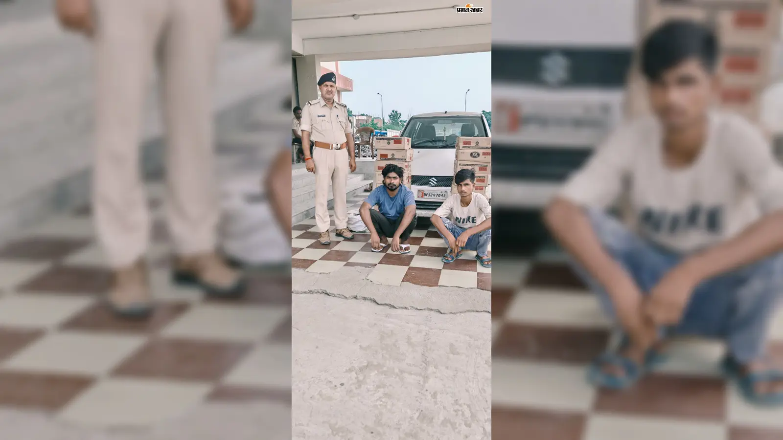 सीवान के नौतन में शराब से लदी कार बरामद, 180 बोतल देशी शराब के साथ दो गिरफ्तार