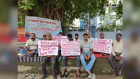 रोहतास में पांच माह से वेतन नहीं मिला तो सुरक्षा कर्मियों ने खोला मोर्चा, सिविल सर्जन कार्यालय के बाहर चौथे दिन भी धरना