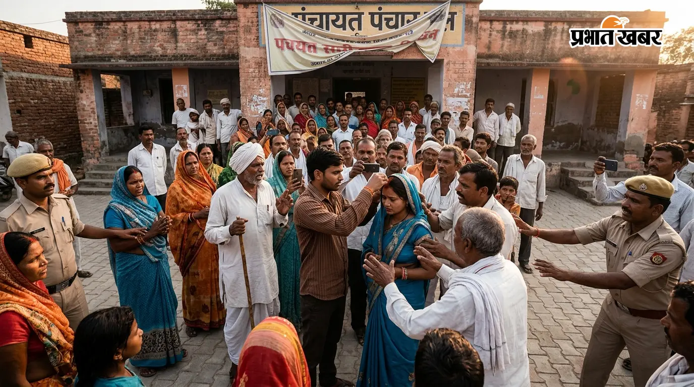 मोतिहारी: प्रेमी-प्रेमिका पकड़े गए तो मचा हंगामा, ग्रामीणों के बीच सिंदूर भरने का वीडियो वायरल