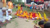 सीवान के गोरेयाकोठी में नौ दिवसीय श्री रुद्र महायज्ञ शुरू, आठ किमी निकली कलश यात्रा