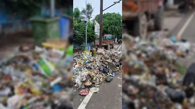 बक्सर में शहर के चौक-चौराहों पर दिखा गंदगी का अंबार, गंदगी से मंदिर जानें वाले लोग परेशान