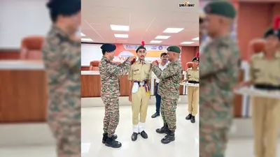 हाजीपुर: डॉ. सीवी रमन विश्वविद्यालय में NCC का वार्षिक निरीक्षण, तीन कैडेट्स को मिली नई रैंक