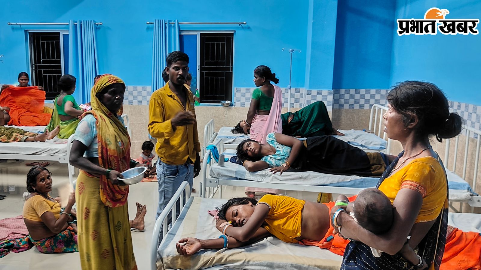 अस्पताल में भर्ती मरीजों की तस्वीर