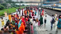 हाजीपुर: विषहर मेले में उमड़ी लाखों श्रद्धालुओं की भीड़, देसरी स्टेशन पर सुविधाओं का अभाव