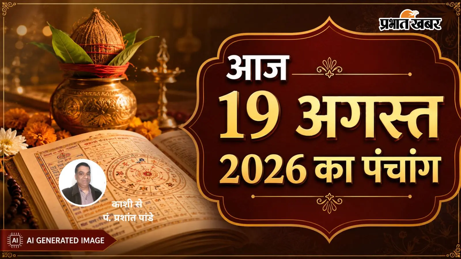 19 अगस्त 2026 का पंचांग: तुला राशि में चंद्रमा और गणेश जी का आशीर्वाद, जानिए आज का शुभ चौघड़िया, राहुकाल समय और ग्रह स्थिति