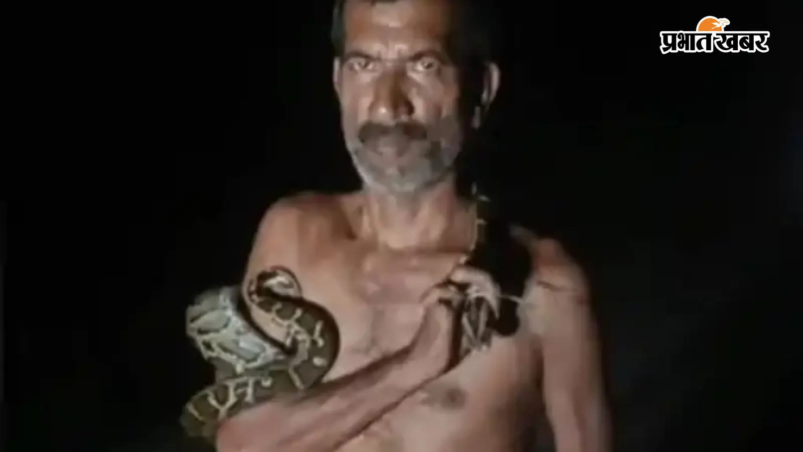 सारण में वायरल हुआ अजगर वाला VIDEO, शरीर पर सांप लपेटकर करतब दिखाता नजर आया युवक