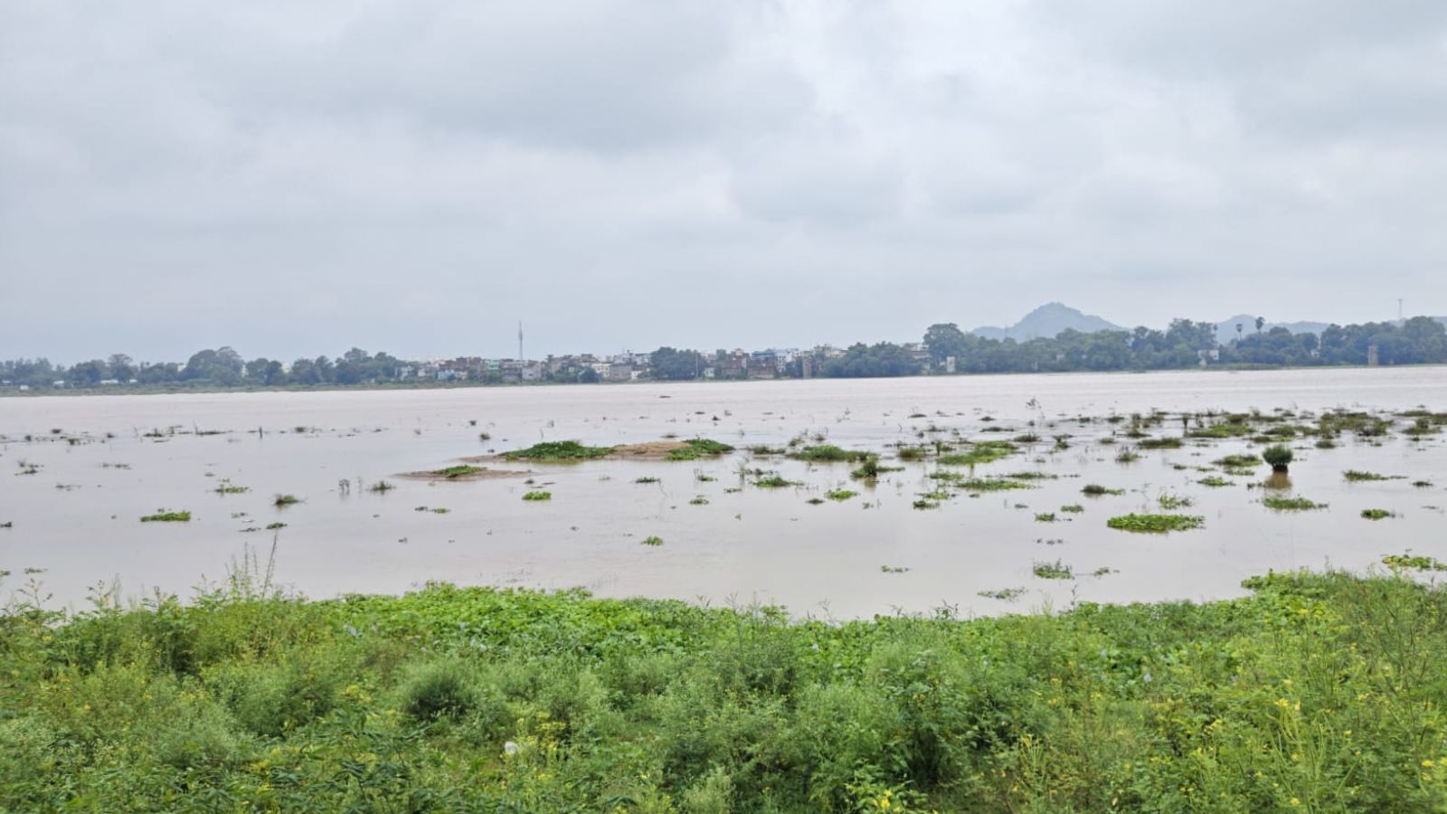 बारिश के बाद फल्गु नदी में बढ़ा जलस्तर