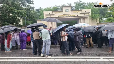 JSSC CGL के माध्यम से हुई नियुक्ति रद्द करने के फैसले के विरोध में ASO का प्रोजेक्ट भवन के सामने प्रदर्शन
