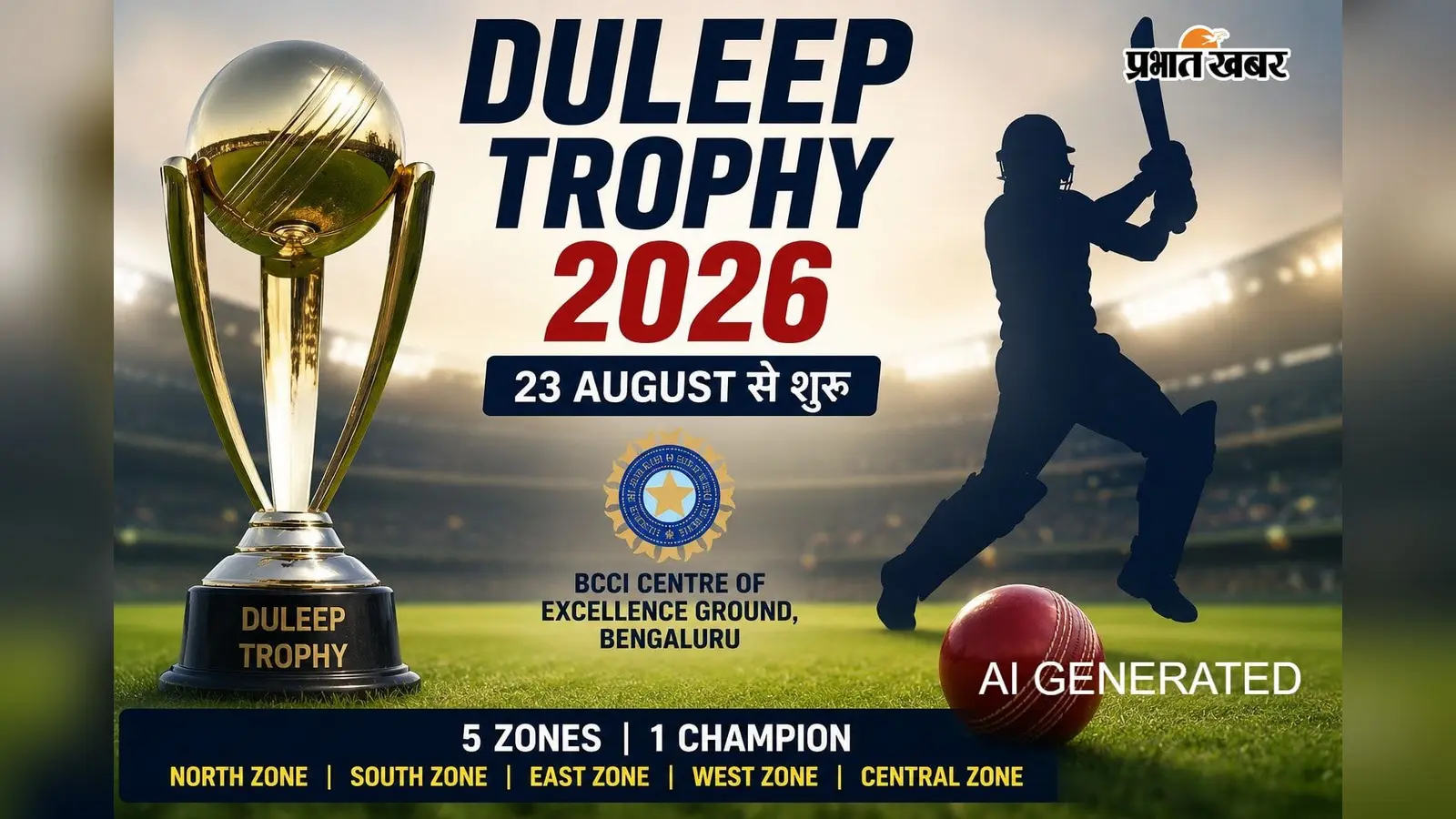 Duleep Trophy 2026: जमशेदपुर के 3 खिलाड़ियों को मिला मौका, ईस्ट जोन की टीम में बनाई जगह