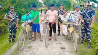 नेपाल से साइकिल पर ला रहे थे 160 किलो स्क्रैप कॉपर, एसएसबी ने तीन को पकड़ा