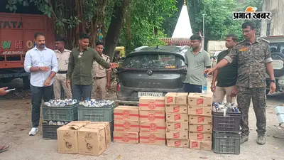 किशनगंज में 328 लीटर विदेशी शराब के साथ कार जब्त, तस्कर फरार
