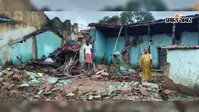 लगातार बारिश से दो कच्चे मकान धंसे, बाल-बाल बचे परिजन