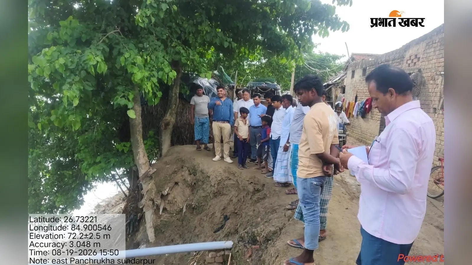 प्रभात खबर ने उठाई आवाज तो जागा प्रशासन, अब सुंदरपुर में सड़क और कटाव से मिलेगी राहत?