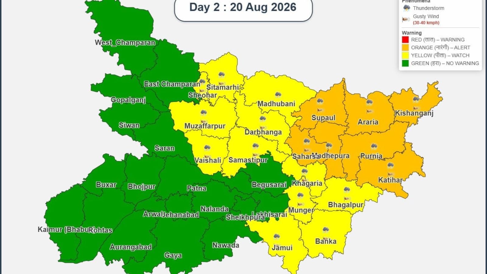  जिलेवार जारी रिपोर्ट
