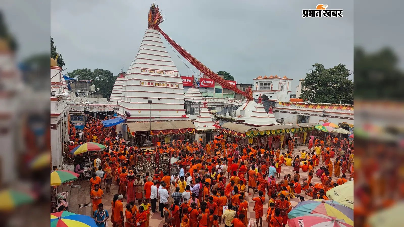 22वें दिन बाबा फौजदारीनाथ के दरबार में उमड़ा सैलाब, संस्कार मंडप से तारा मंदिर तक कांवरियों की कतार
