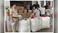 मनियारी में नकली शराब फैक्ट्री का भंडाफोड़, कंटेनर व स्कॉर्पियो से 300 कार्टन शराब जब्त, दो गिरफ्तार